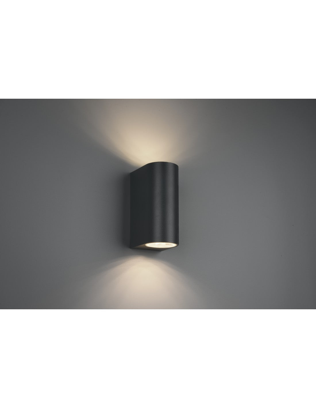 Applique Doppia Emissione Led Stondata Roya Antracite H15 cm IP44 Trio Lighting