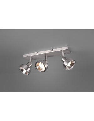 Plafoniera Soffitto 3 Spot Orientabili Leon Nichel Trio Lighting