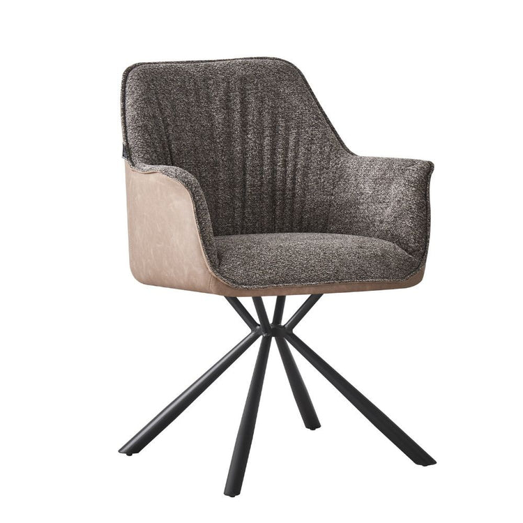 Sedia Aseat grigio con retro tortora  82x60.5x62 cm