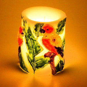 Led parrot candle cmø8h10