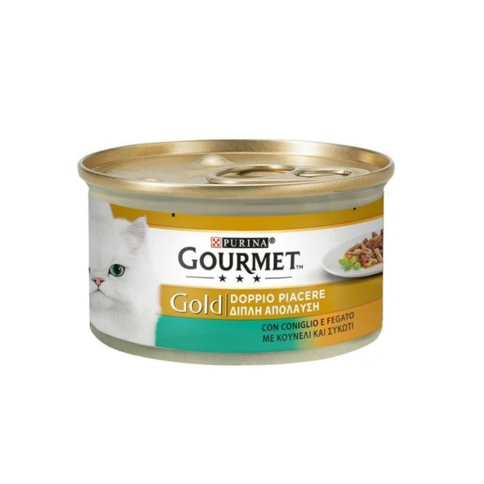 Gourmet Gold Doppio Piacere con coniglio e fegato Purina 85 grammi