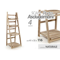 Scala portasciugamani scaffale bagno arredo naturale cm 41 x 35 x 116 h