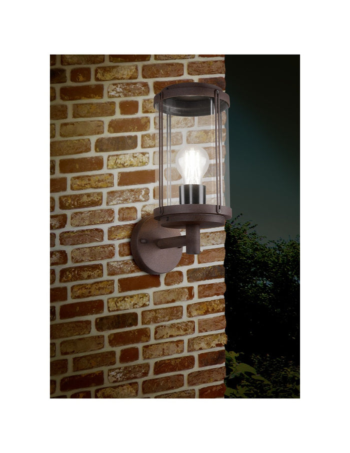 Applique Lanterna IP44 Tanaro Ruggine H32 cm Trio Lighting