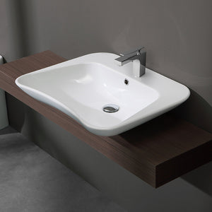 Lavabo ergonomico monoforo Evolution 62 cm