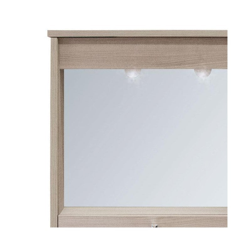 Specchiera bagno mobile arredo moderno 1 anta con ribalta  olmo h.61x73x14