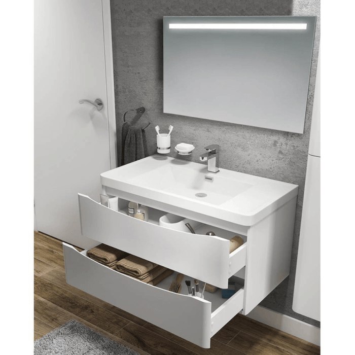 Mobile bagno sospeso Lesina bianco lucido 90x48x55 EFFEZ