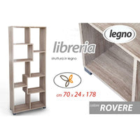 Libreria design cameretta ufficio rovere cm 70 x 24 x 178 h