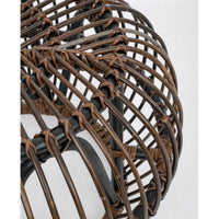 Tavolino Pouf per esterno in rattan Marrone DORADAL diametro 65x h44 cm