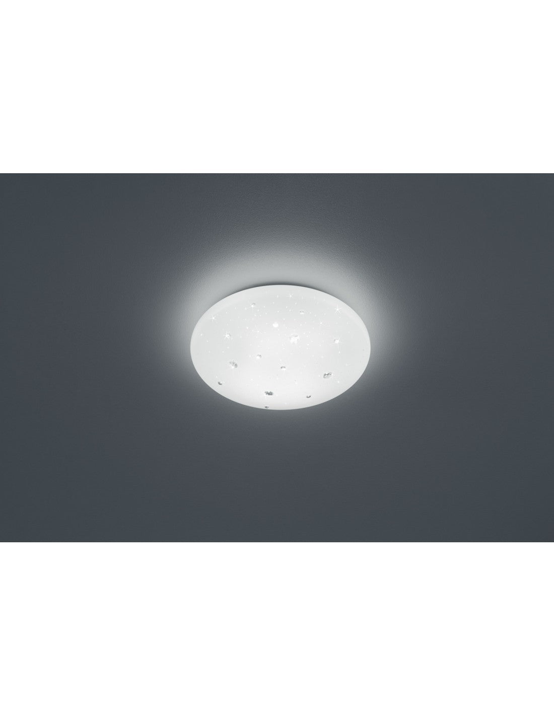 Plafoniera Moderna IP44 Led Dimmerabile Achat Ø27 cm Bianco Trio Lighting