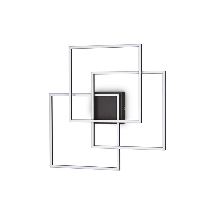 Lampada da soffitto FRAME quadrato nero 590x90x595 mm