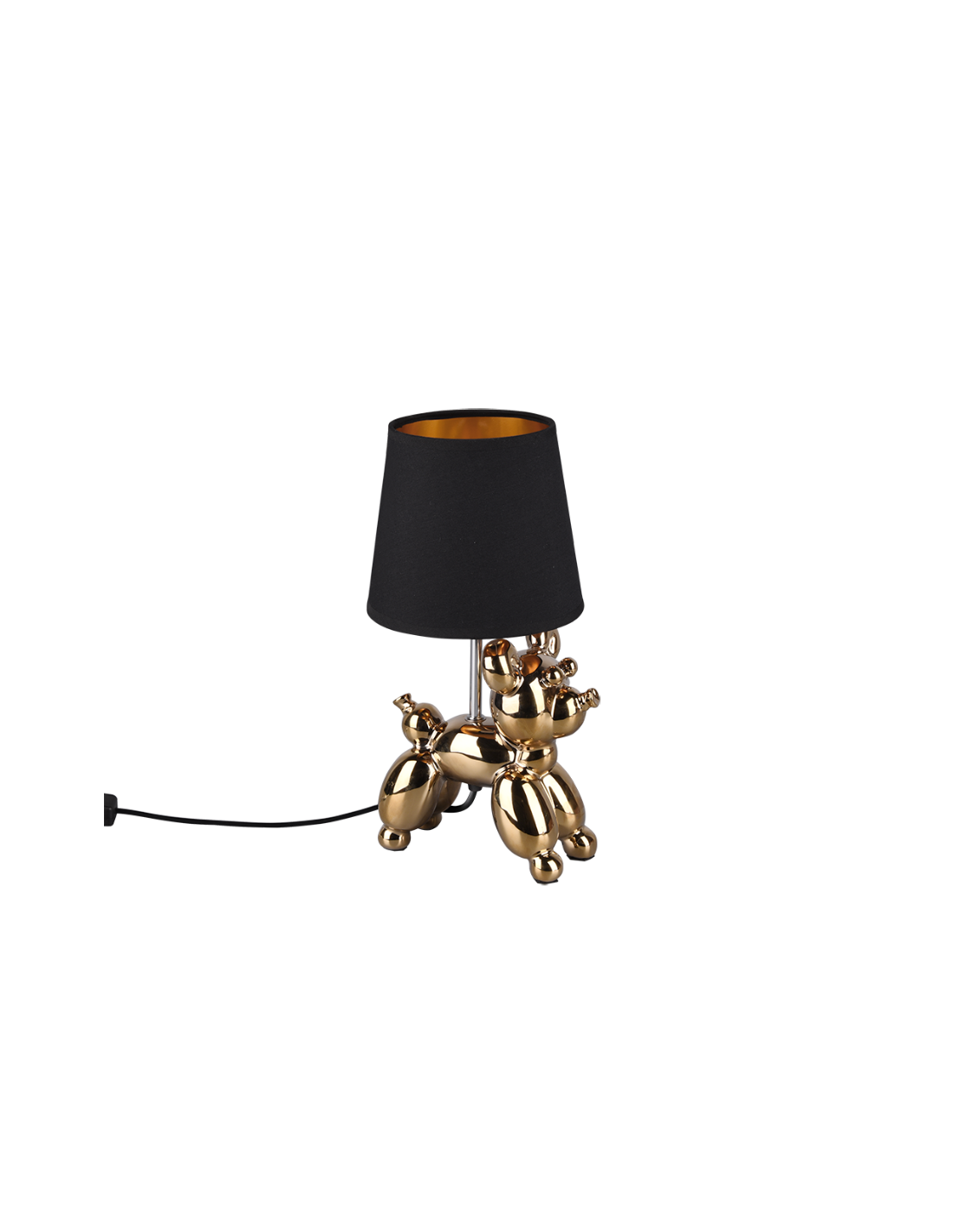 Lampada Da Tavolo Bello Oro Paralume Nero L33 cm Trio Lighting