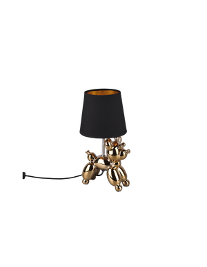 Lampada Da Tavolo Bello Oro Paralume Nero L33 cm Trio Lighting