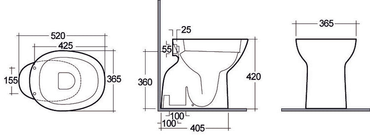 Vaso scarico pavimento rimless