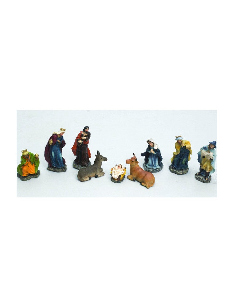 Natività in resina 11 cm - 9 pezzi