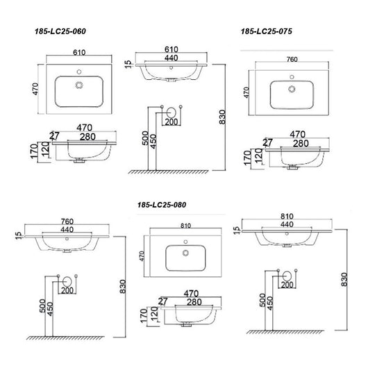 Consolle in ceramica mod. LC25 - Design compatto e raffinato