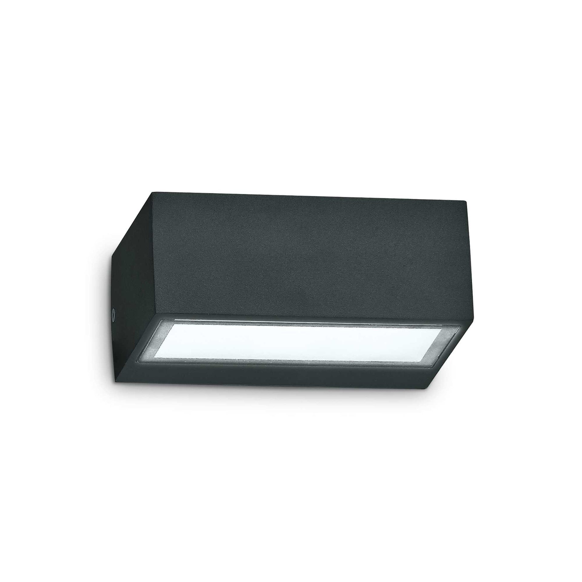 Lampada da parete TWIN - L 165 x H 65 x P 115 mm - Nero