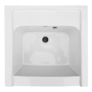 Mobile lavatoio con lavabo in ceramica - Bianco classico 50x50 cm