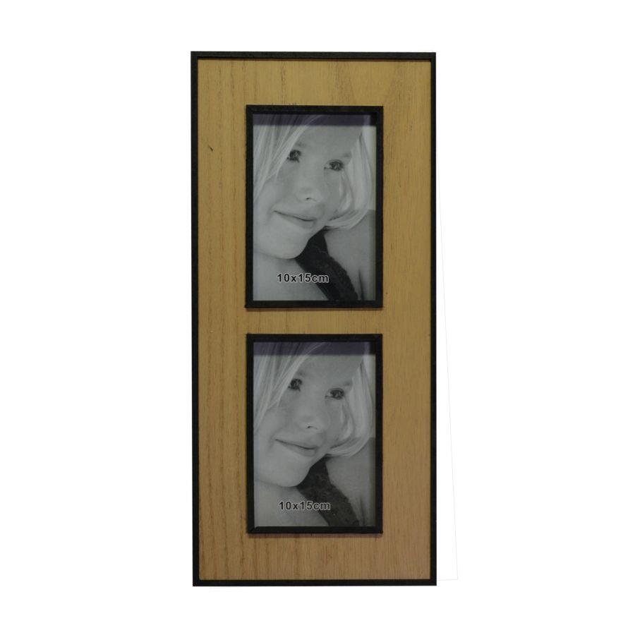 Wall photo frame budapest wood multiple 2p rectangular cm40,5x18,5x1,5