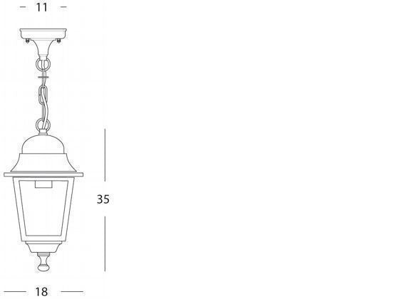 Sospensione E27  linea old  nero