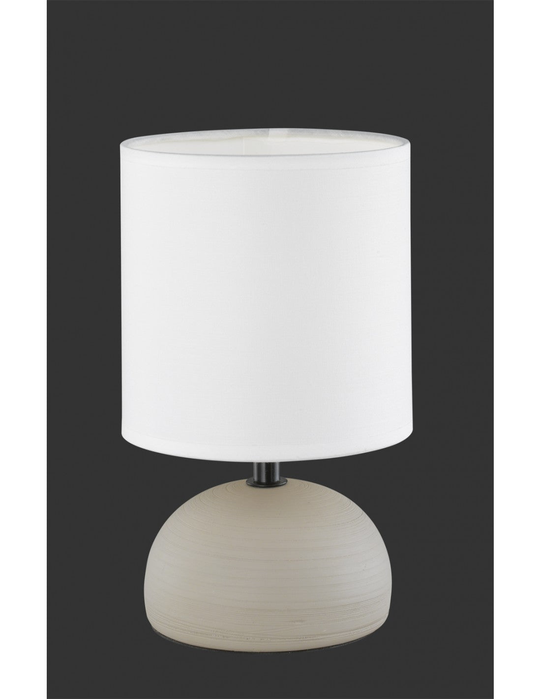 Lumetto Moderno Ceramica Cappuccino Paralume Bianco Luci Ø14 cm Trio Lighting