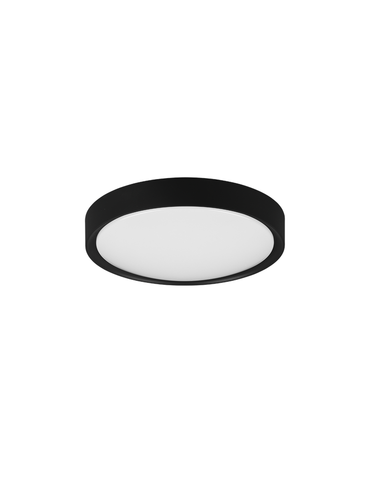 Plafoniera Rotonda Clarimo Led Dimmerabile Nero IP44 Ø33 cm Trio Lighting