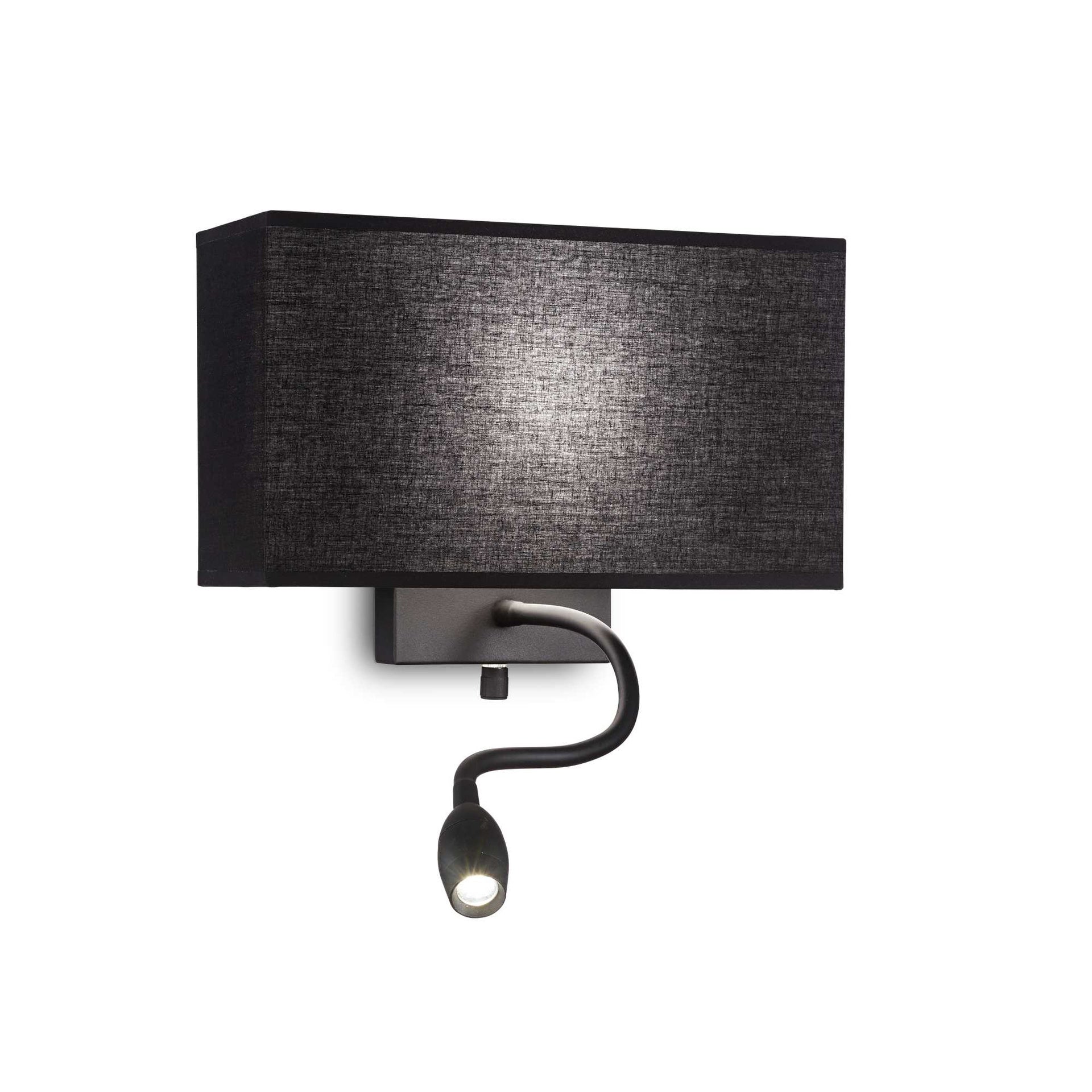 Lampada da parete nero L 320 x H 225 x P 110 mm