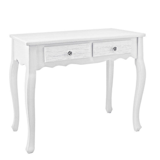 Mobile consolle 2 cassetti legno bianco Blanc cm 80 x 40 x 75