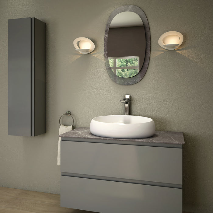 Lavabo da appoggio ovale, bianco alpino, 58 cm