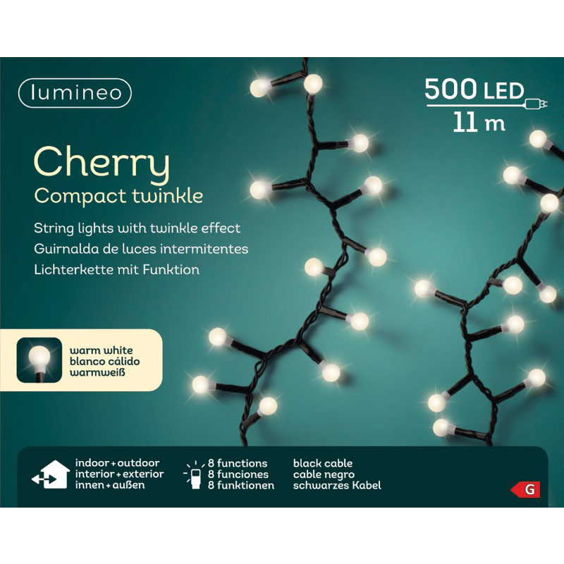 Luce di natale Cherry bianca 500 led 11metri