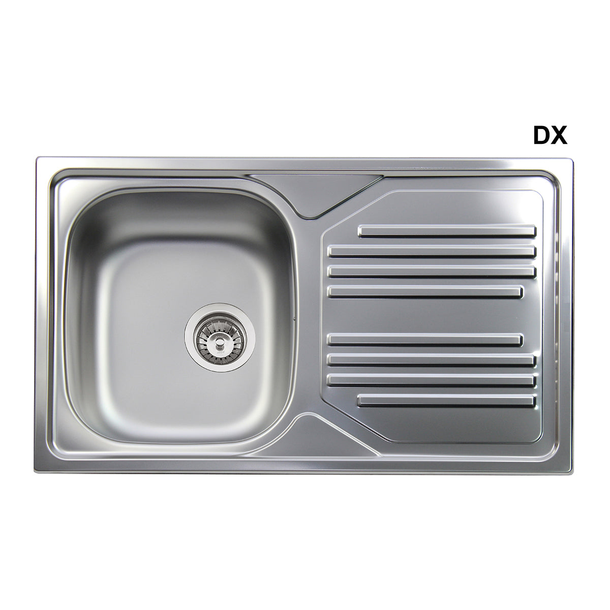 Lavello incasso acciaio inox 1 vaschetta cm 86 gocciolatoio dx