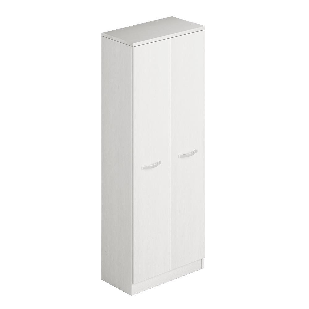 Armadio scarpiera multiuso bianco due ante con portascope cm h182x71x38