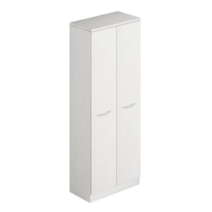 Armadio scarpiera multiuso bianco due ante con portascope cm h182x71x38