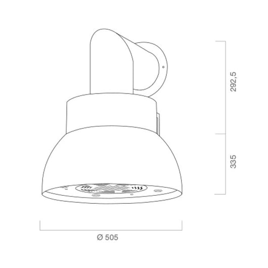 Cappa aspirante BELL in acciaio inox rame specchiato cm Ø50