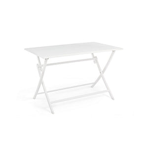 Tavolo per esterno in alluminio Bianco ELIN 110x70x h71 cm