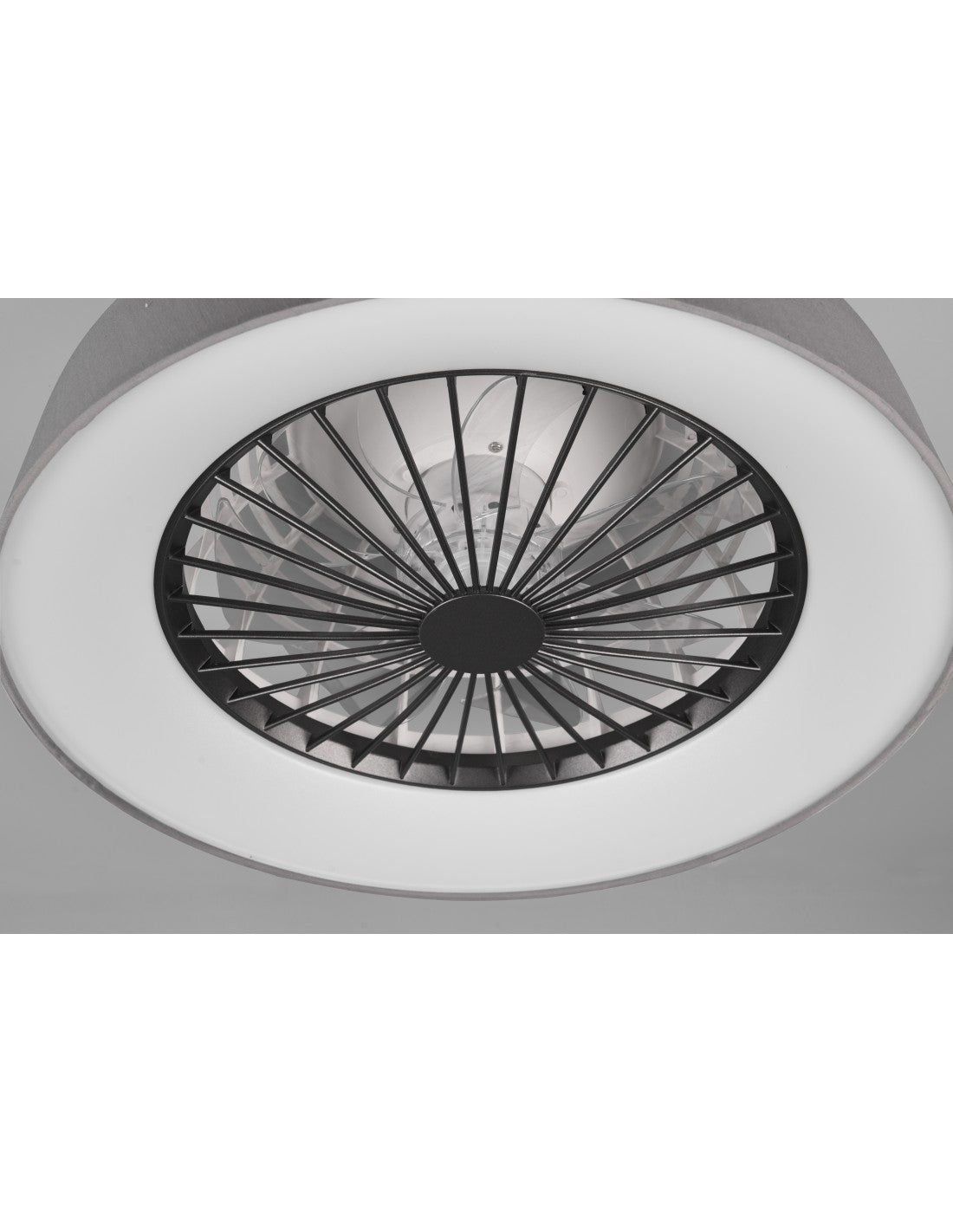 Ventilatore Moderno Luce Led 30w Dimmerabile Farsund Grigio Trio Lighting