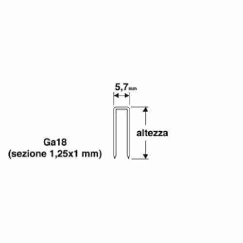 Punti 25X5,7Mm 1000Pz Per Puntatrici/Chiodatrici Spillatrici Valex