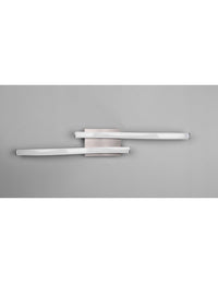 Plafoniera Design Doppia Bacchetta Ondulata Led 4000k Route Nichel Trio Lighting