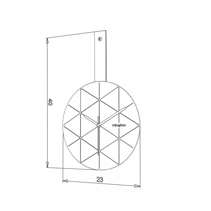 Orologio da parete design moderno cm 23x40 h EFFEZ