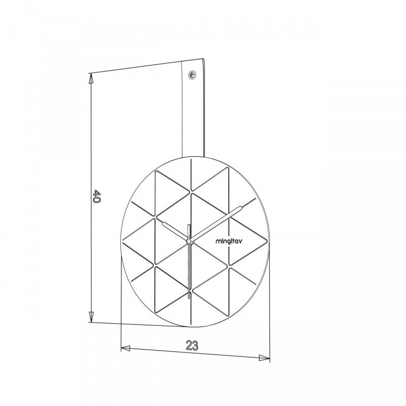 Orologio da parete design moderno cm 23x40 h EFFEZ