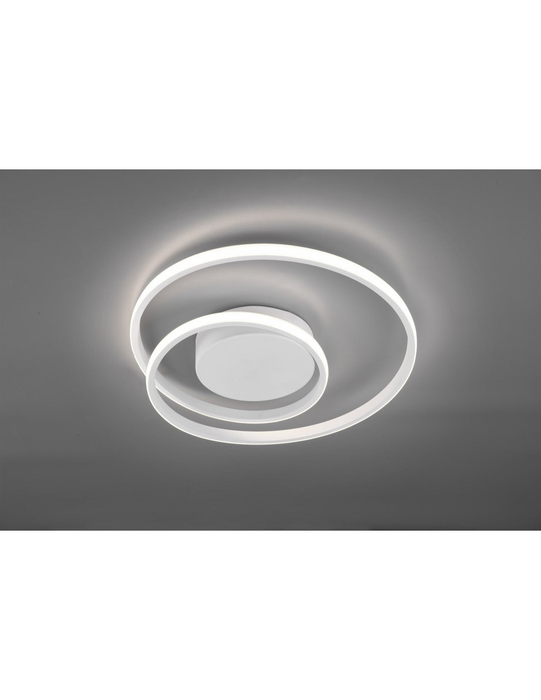 Plafoniera Zibal Bianco Spirale Led 22w Dimmerabile Ø39 cm Trio Lighting