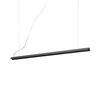 Lampada sospensione V-Line nera 1100x280-2000x34mm