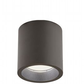 Lampada da soffitto in alluminio pressofuso, diffusore in vetro trasparente, 12W, 1420 lumen, luce calda corten