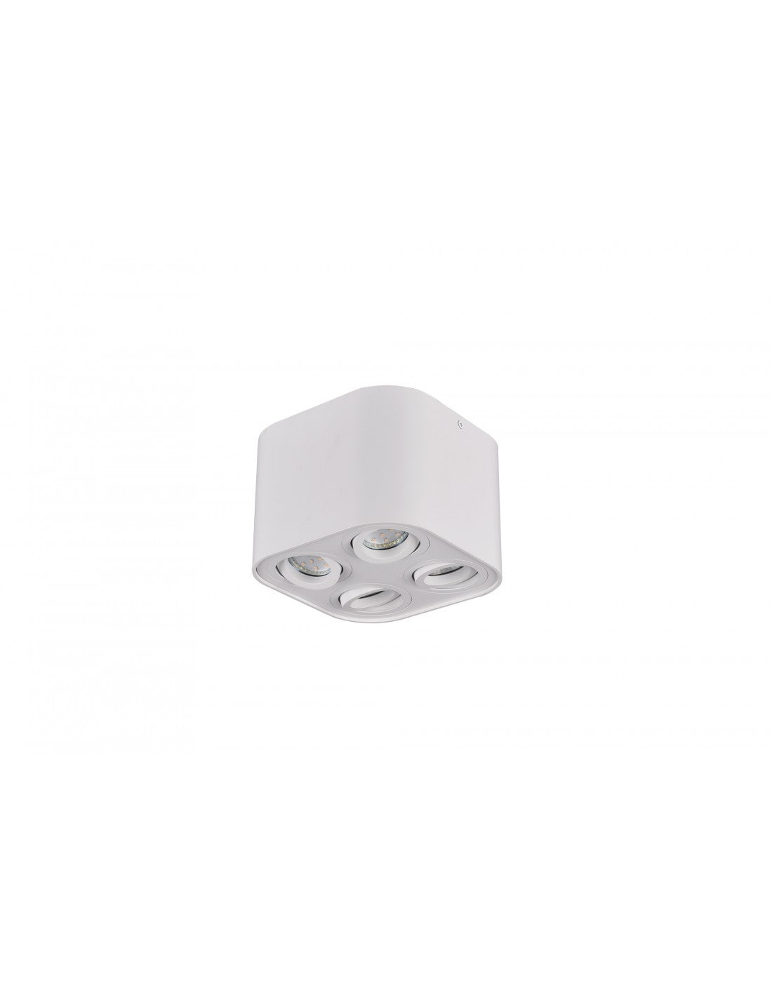 Plafoniera Cubo 4 Spot GU10 Orientabili Cookie Bianco Trio Lighting