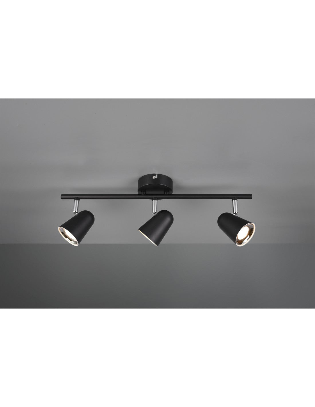 Faretto Toulouse Nero 3 Spot Led L48 cm Trio Lighting