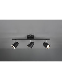 Faretto Toulouse Nero 3 Spot Led L48 cm Trio Lighting