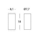 Applique 6W+6W Led 4000K  linea sirio  grafite