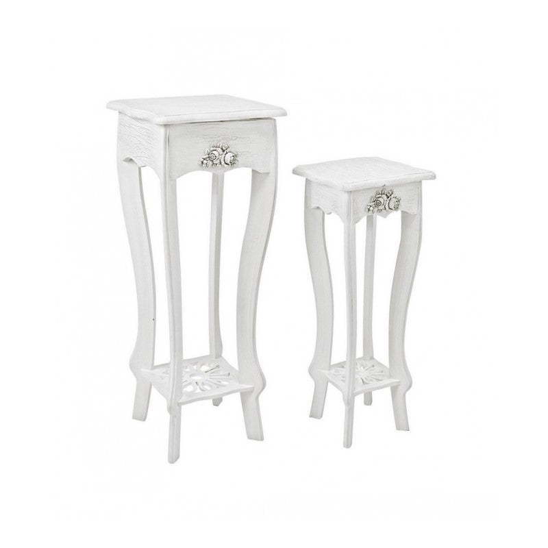 Set 2 porta lampada classico bianco