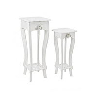 Set 2 porta lampada classico bianco