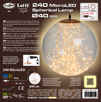 Sfera Rame 240 MicroLED Ø40cm