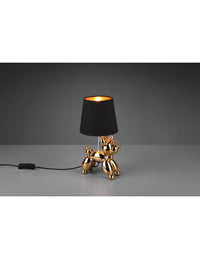 Lampada Da Tavolo Bello Oro Paralume Nero L33 cm Trio Lighting